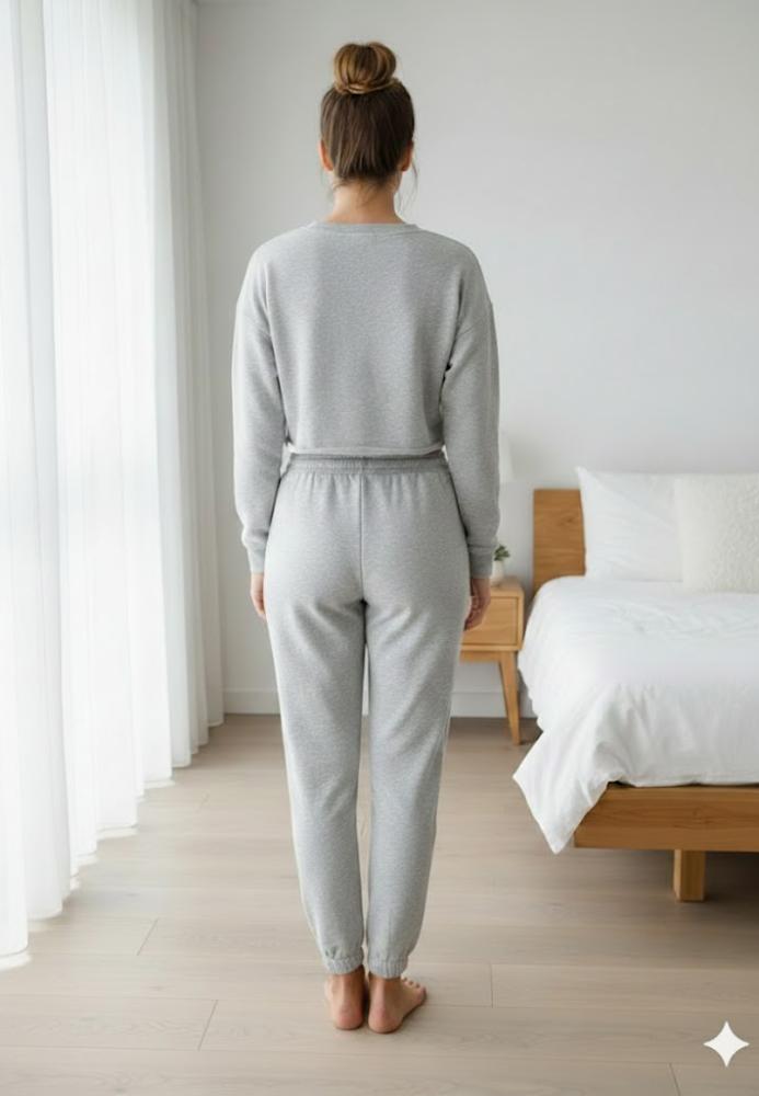 Pantaloni trening dama vatuiti interior,culoare gri,Engros